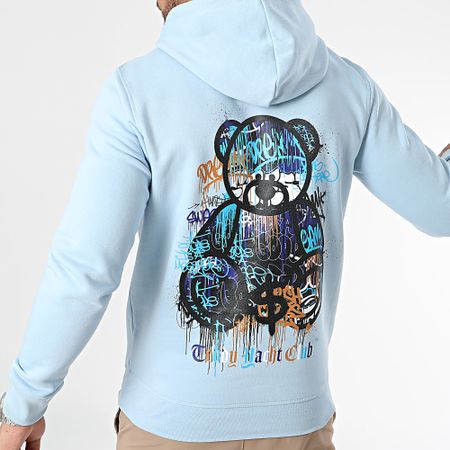 Teddy Yacht Club - Sudadera con capucha Art Series Dripping Blue Azul claro