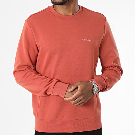 Calvin Klein - Sudadera Repreve Micro Logo Cuello Redondo 9926 Rojo Ladrillo