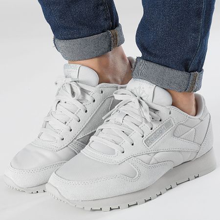 Reebok - Classic Leather Zapatillas para mujer 100034445 Steely Fog Silver Metallic