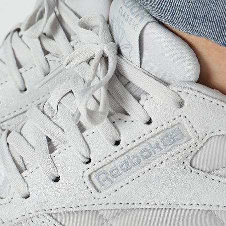 Reebok - Classic Leather Zapatillas para mujer 100034445 Steely Fog Silver Metallic