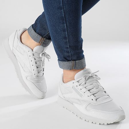 Reebok - Classic Leather Zapatillas para mujer 100034445 Steely Fog Silver Metallic