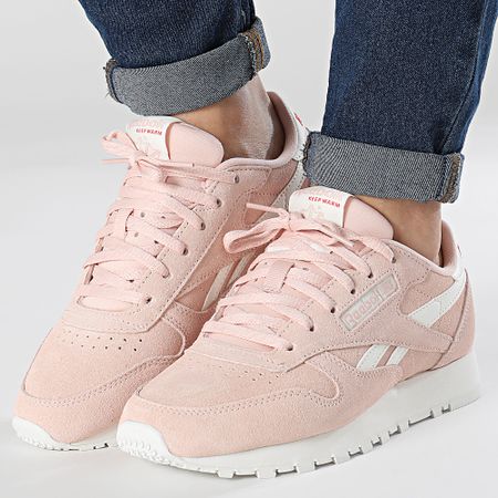 Reebok - Zapatillas clásicas de cuero para mujer 100033451 Possibly Pink Chalk