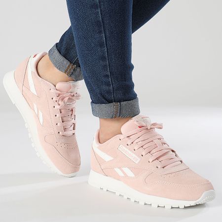 Reebok - Zapatillas clásicas de cuero para mujer 100033451 Possibly Pink Chalk
