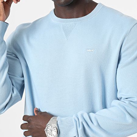 Levi's - A7207 Sudadera azul claro de cuello redondo