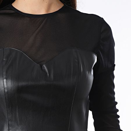 Only - Megan Vestido de manga larga para mujer Negro