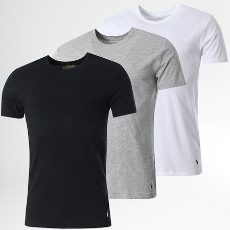 Polo Ralph Lauren - Lote de 3 camisetas Original Player Blanco Gris brezo Negro