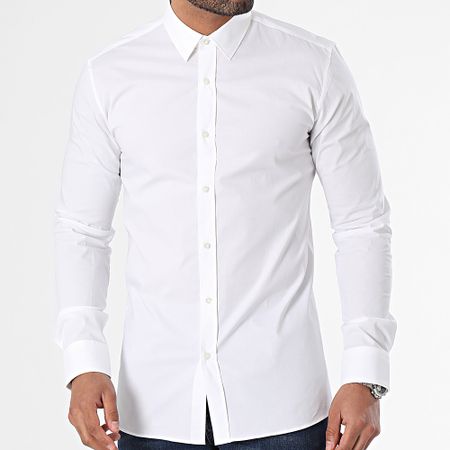 HUGO - Camisa de manga larga Elisha 02 50479396 Blanca