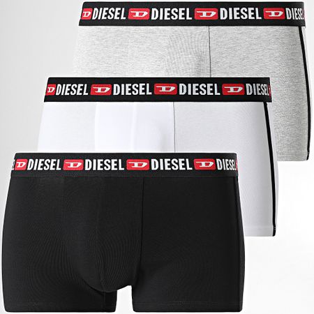 Diesel - Juego de 3 Shawn 00SAB2-0AMAL Negro Blanco Gris Heather Boxers