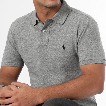 Polo Ralph Lauren - Polo Slim Piqué Algodón Manga Corta Gris Brezo