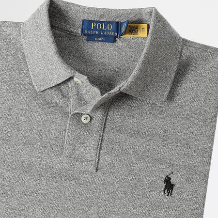 Polo Ralph Lauren - Polo Slim Piqué Algodón Manga Corta Gris Brezo