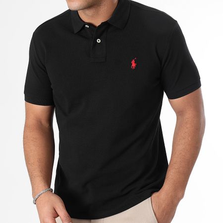 Polo Ralph Lauren - Polo de manga corta Slim Cotton Piqué Negro