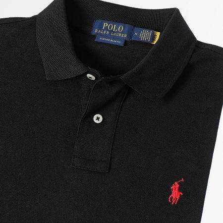 Polo Ralph Lauren - Polo de manga corta Slim Cotton Piqué Negro