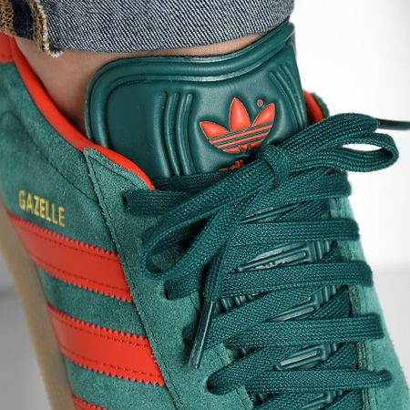 Adidas Originals - Gazelle Zapatillas IG6200 Core Verde Preloved Rojo Goma3