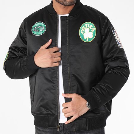 Mitchell and Ness - Boston Celtics NBA Satin Bomber Jacket OJZP5927 Negro