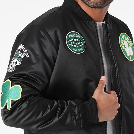Mitchell and Ness - Boston Celtics NBA Satin Bomber Jacket OJZP5927 Negro