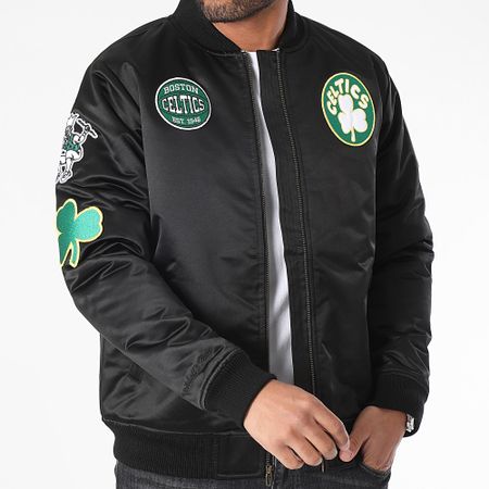 Mitchell and Ness - Boston Celtics NBA Satin Bomber Jacket OJZP5927 Negro