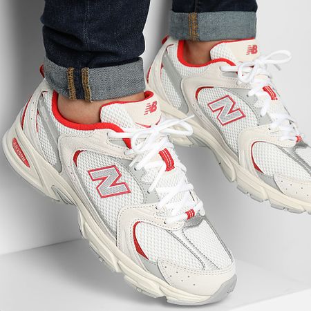 New Balance - Zapatillas 530 MR530QB Blanco Gris Rojo