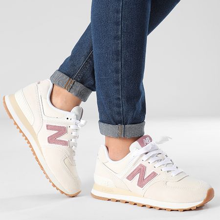New Balance - Zapatillas Mujer WL574QC2 Beige Rosa