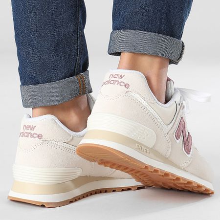 New Balance - Zapatillas Mujer WL574QC2 Beige Rosa