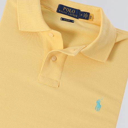 Polo Ralph Lauren - Polo de manga corta Slim Cotton Piqué Amarillo