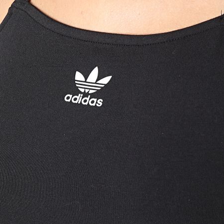 Adidas Originals - Vestido de tirantes de 3 rayas para mujer IU2426 Negro