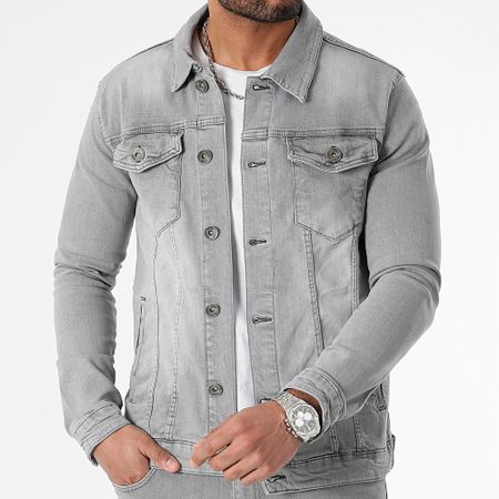 LBO - Conjunto de vaqueros y chaqueta vaquera Regular Fit Jeans 3265 Gris claro