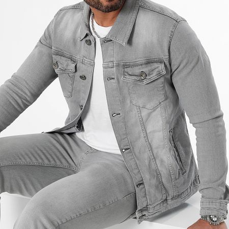 LBO - Conjunto de vaqueros y chaqueta vaquera Regular Fit Jeans 3265 Gris claro
