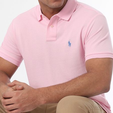 Polo Ralph Lauren - Polo de manga corta Slim Cotton Piqué Rosa