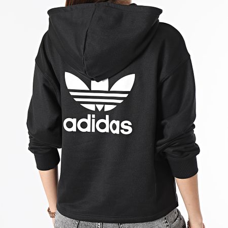 Adidas Originals - Sudadera con capucha Trefoil de mujer IU2421 Negro