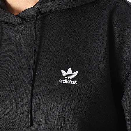 Adidas Originals - Sudadera con capucha Trefoil de mujer IU2421 Negro