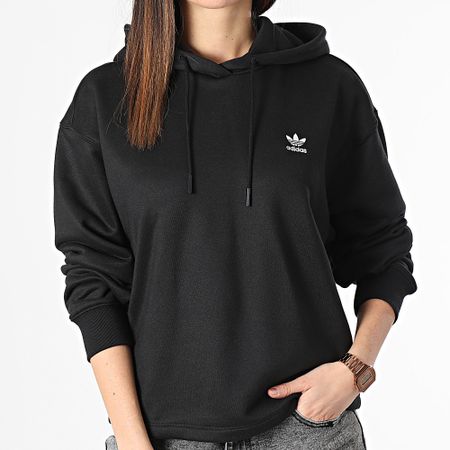 Adidas Originals - Sudadera con capucha Trefoil de mujer IU2421 Negro