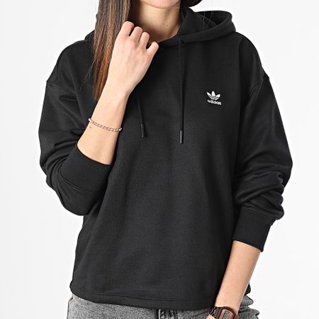 Adidas Originals - Sudadera con capucha Trefoil de mujer IU2421 Negro