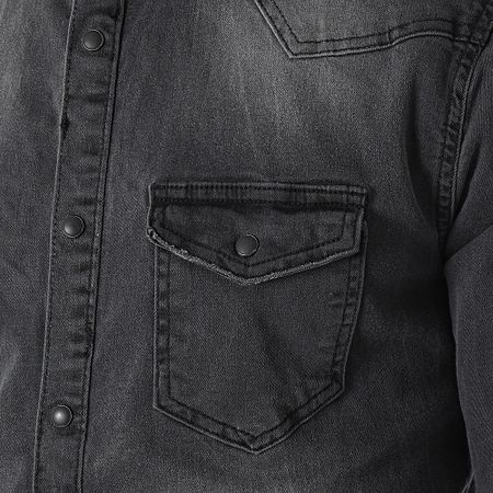 Armita - Camisa vaquera de manga larga JCH908 Gris