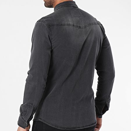 Armita - Camisa vaquera de manga larga JCH908 Gris