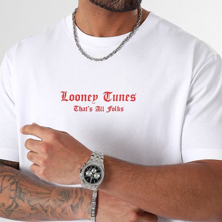 Looney Tunes - Oversize Camiseta Angry Bugs Bunny Blanco Rojo