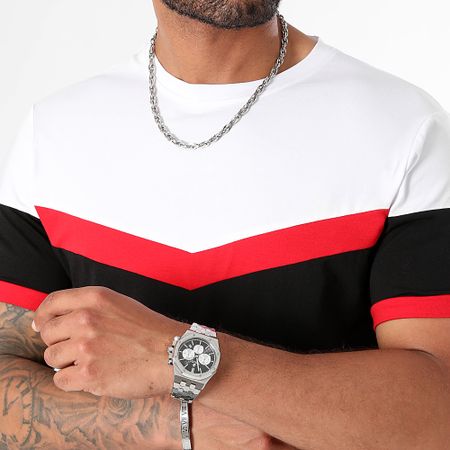 LBO - 0156 Negro Blanco Rojo Camiseta Y Pantalones Cortos Conjunto