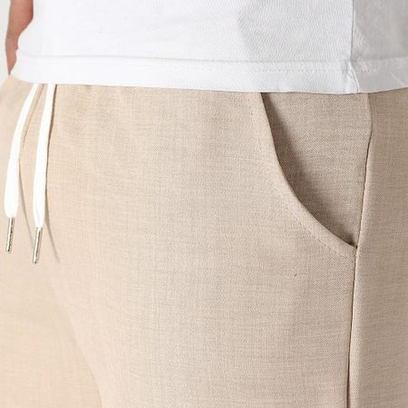 LBO - Pantalón Corto Chino Efecto Lino 0943 Beige