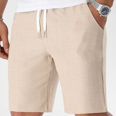 LBO - Pantalón Corto Chino Efecto Lino 0943 Beige