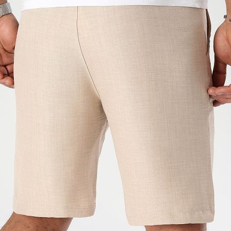 LBO - Pantalón Corto Chino Efecto Lino 0943 Beige