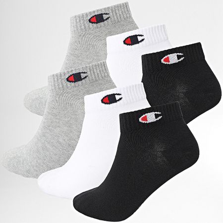 Champion - Pack De 6 Pares De Calcetines U20101 Negro Blanco Gris Heather