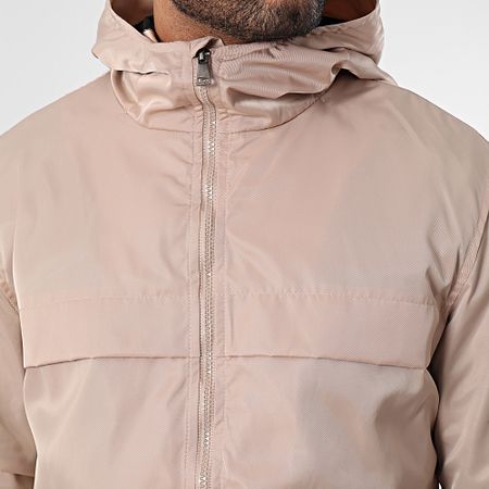 Ikao - Chaqueta beige con capucha y cremallera