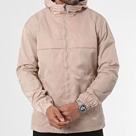 Ikao - Chaqueta beige con capucha y cremallera