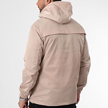 Ikao - Chaqueta beige con capucha y cremallera