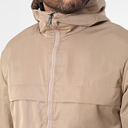 Ikao - Chaqueta con cremallera y capucha beige oscuro