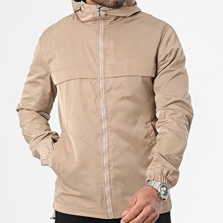 Ikao - Chaqueta con cremallera y capucha beige oscuro