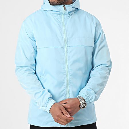 Ikao - Chaqueta azul con capucha y cremallera