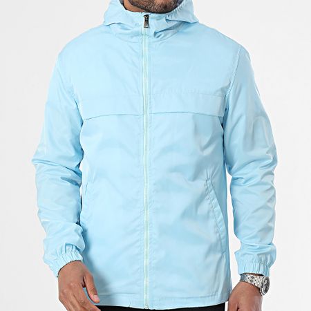 Ikao - Chaqueta azul con capucha y cremallera