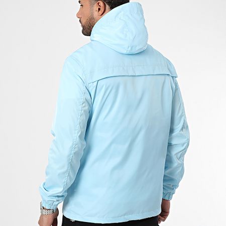 Ikao - Chaqueta azul con capucha y cremallera