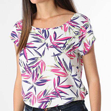 Only - Camiseta Nova Life White Floral para mujer