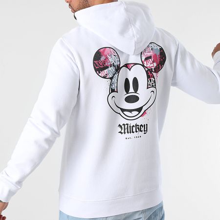 Mickey - Sudadera con capucha Mickey Front Hand Madrid Blanca